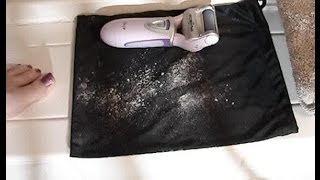 EMJOI Micro Pedi Battery Operated Callus Remover REVIEW & DEMO WARNING: FEET This is GROSS