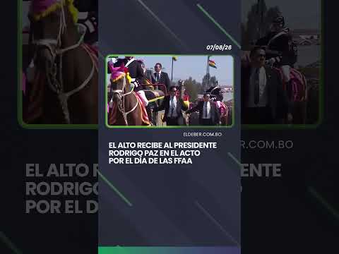 El Alto recibe al presidente Rodrigo Paz en el acto por el Día de las FFAA