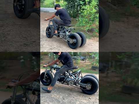 This Handmade Tilting Trike Bike Can Tilt Its Rear Section Side to Side While Riding 😱🔥 #diybuild