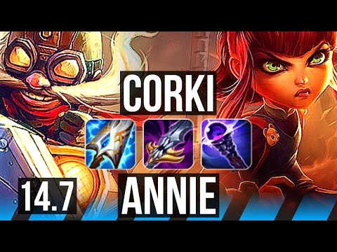 CORKI vs ANNIE (MID) | Legendary, 400+ games | EUW Master | 14.7