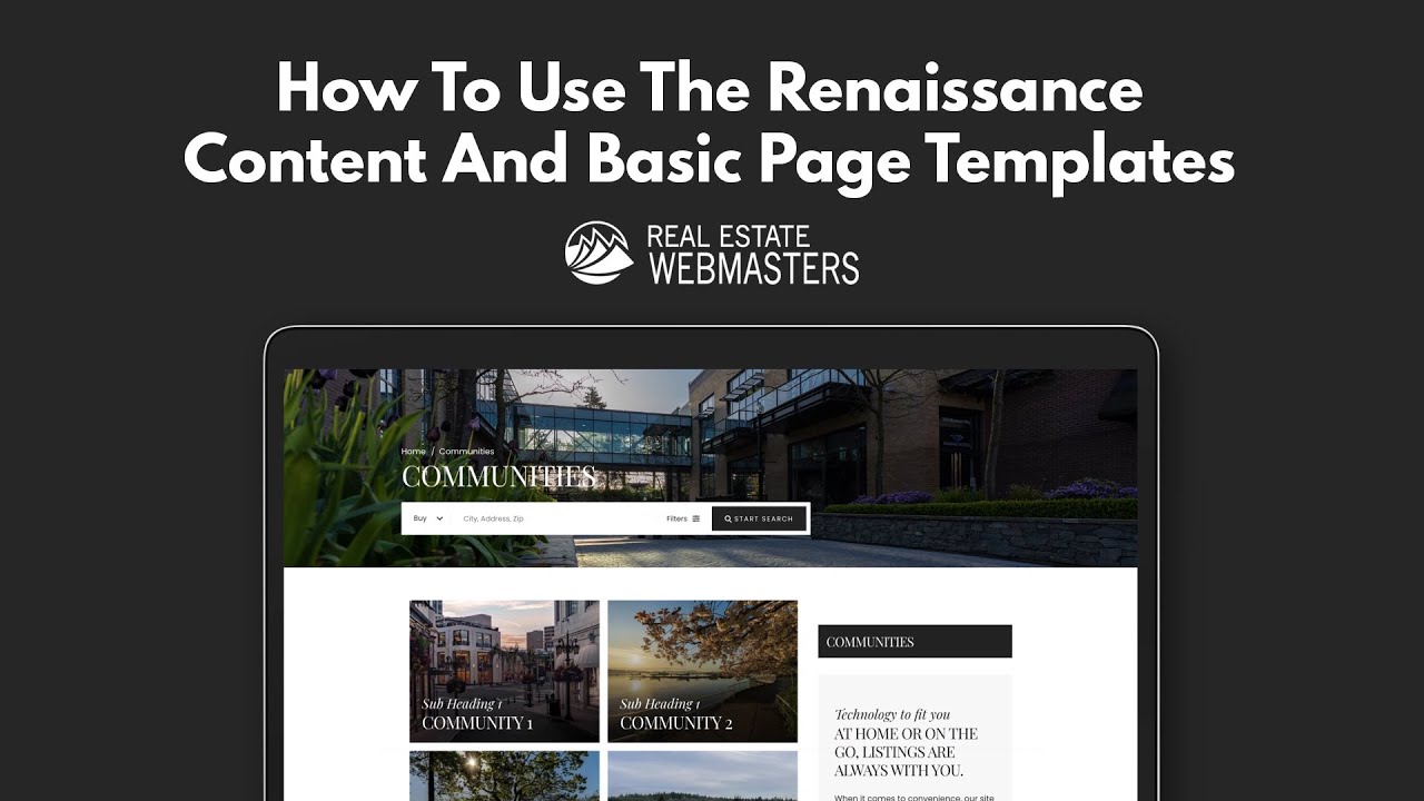 How To Use The Renaissance Content And Basic Page Templates | Renaissance Guide
