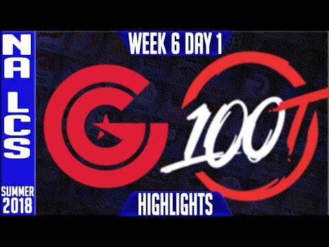 CG vs 100 Highlights | NA LCS Summer 2018 Week 6 Day 1 | Clutch Gaming vs 100 Thieves
