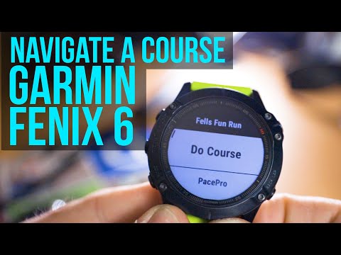 Part of a video titled How to Navigate a Course on the Garmin Fenix 6 (or Forerunner 945 ...