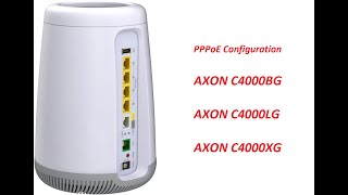 How to configure a PPPoE connection on AXON C4000BG or C4000LG or