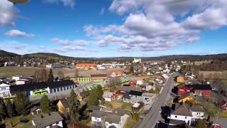 preview picture of video 'Stasjonsveien, Bjørkelangen fra luften'