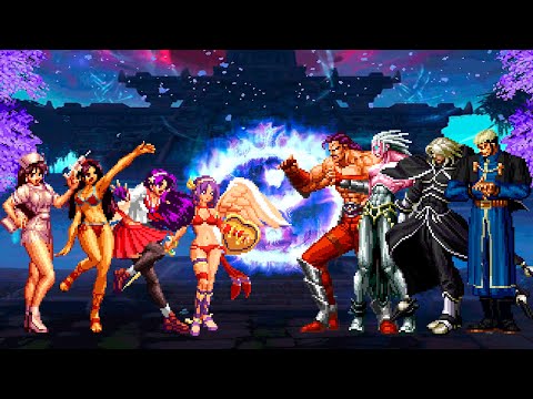 [KOF Mugen] Athena Asamiya Team vs KOF Bosses Team