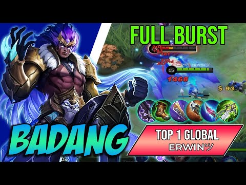 Full Burst Build Badang! Top 1 Global Badang- ERWINツ | Mobile Legends Bang Bang