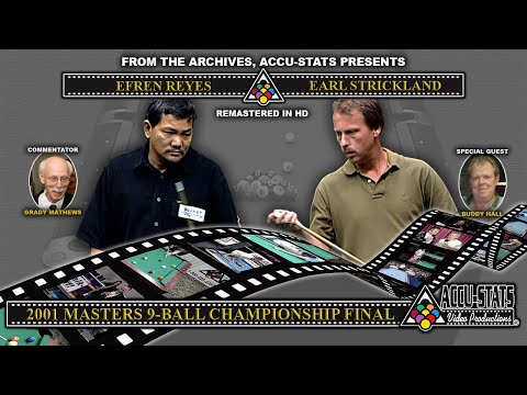 9-Ball - EFREN REYES vs EARL STRICKLAND - 2001 Masters 9-Ball Championship Finals