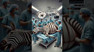 Doctor save life pregnant zebra #zebra #pregnant #animals #shortsfeed #doctor #wildlife #forest #ai