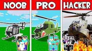 Minecraft - NOOB vs PRO vs HACKER : FAMILY HELICOP