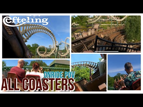 Video: Efteling All Roller Coasters Onride POV - 4K