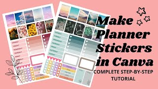 EASIEST Canva Tutorial | Planner Stickers Tutorial (Easy Way with Canva)