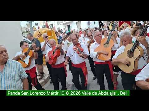 12. Panda San Lorenzo Mártir 10-8-2026 Valle de Abdalajis Malaga. 