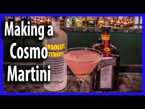 How to Make a Cosmo Martini - The Popular Cosmopolitan, a Simple at Home Drink Recipe