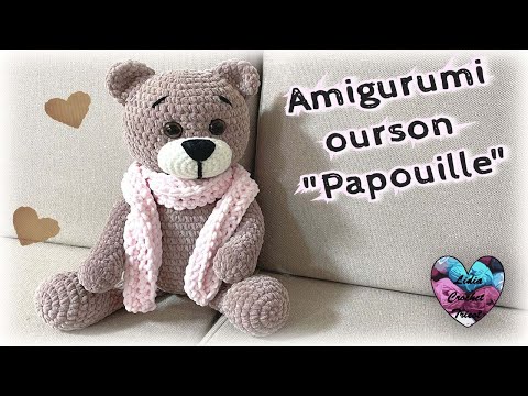Ourson Papouille amigurumi crochet by Lidia Crochet Tricot osito Amigurumi