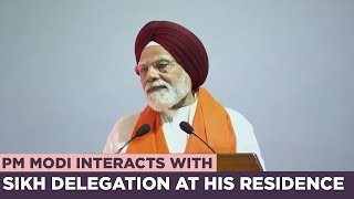 PM Modi interacts with Sikh delegation at his resi