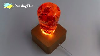Night Lamps With Epoxy Resin and Dried Flowers | RESIN ART