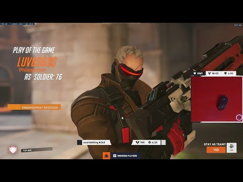 POTG! BUFF SOLDIER 76! GALE INSANE SOLDIER 76 OVERWATCH 2 SEASON 5 TOP 500