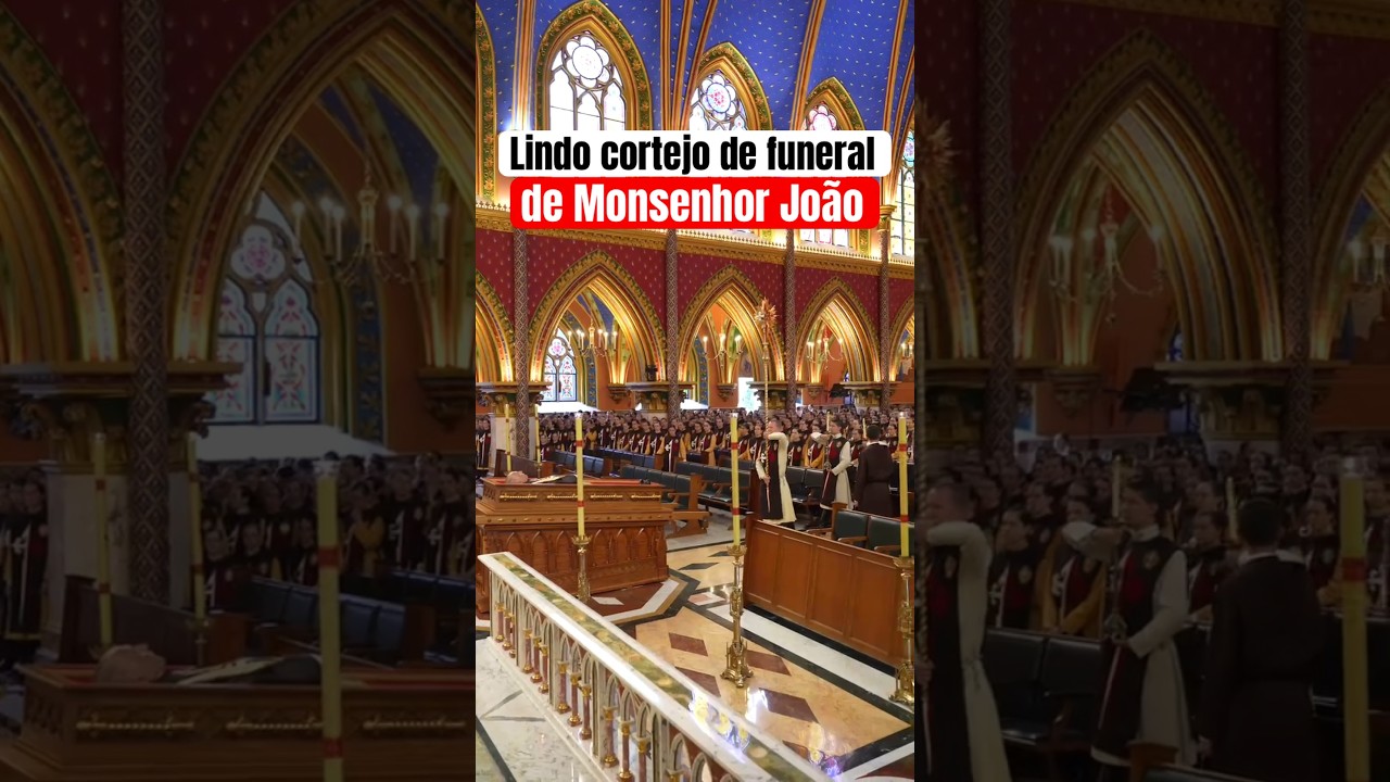 Lindo cortejo de funeral de Monsenhor João Clá Dias fundador dos Arautos do Evangelho #joãocládias