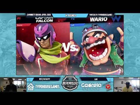 Gwinnett Brawl April 2019 - RCS| Fatality(Falcon) vs Lak(Wario) - W. Round 4