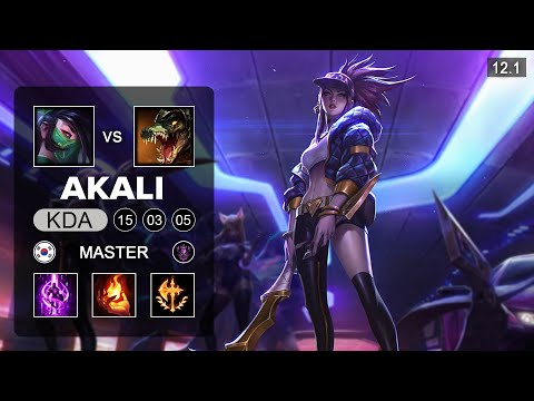 Akali Top vs Renekton - KR Master - Season 12 Patch 12.1