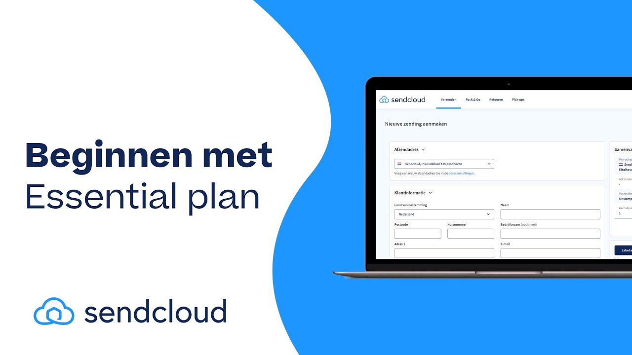 Beginnen met Sendcloud: Gratis 