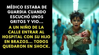 MÉDICO DE GUARDIA OYE GRITOS Y VE A UN NIÑO DE LA CALLE ENTRAR CON UN BEBÉ EN BRAZOS… TODOS EN SHOCK