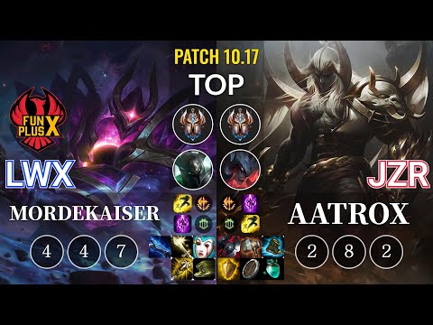 FPX Lwx Mordekaiser vs Jzr Aatrox Top - KR Patch 10.17