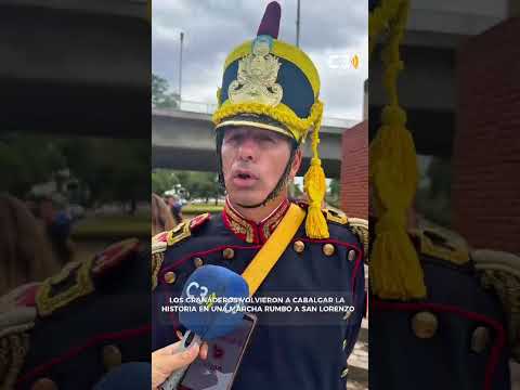 LOS GRANADEROS VOLVIERON A CABALGAR LA HISTORIA EN UNA MARCHA RUMBO A SAN LORENZO|Cadena 3 Argentina