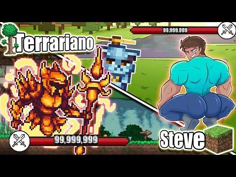 Terraria character or Steve Minecraft - Who is stronger?🤫🧏🏻‍♂️