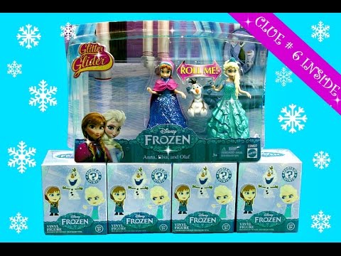 Disney Frozen Glitter Glider Anna Elsa Olaf * Frozen Mystery Minis Video