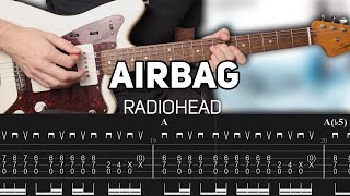 Radiohead - Airbag (Guitar lessons with TAB)