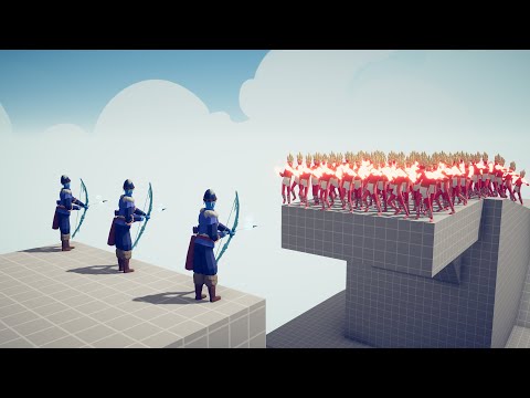 3x GOD ICE ARCHERS vs 100x UNITS - Totally Accurate Battle Simulator TABS