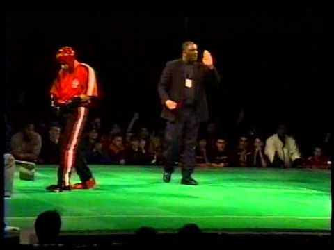 Jerry Fontanez vs Jessie Wray fighting at 1999 Charlie Lee Nationals Karate Tournament