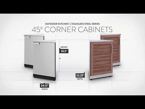 NewAge Stainless Steel 45 Degree Corner Cabinet