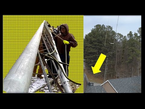 Lifting ham radio antenna tower