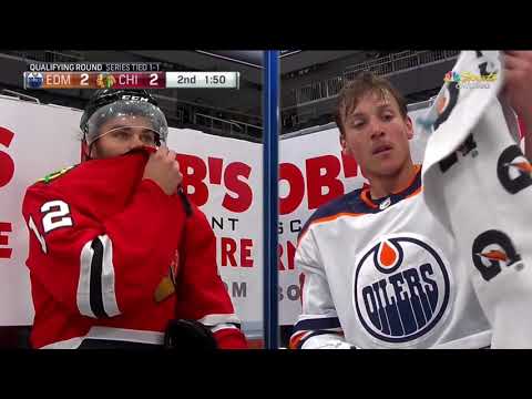 Scrum Between DeBrincat And Benning