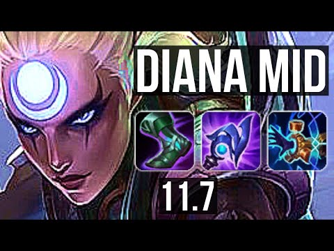 DIANA vs MORGANA (MID) | 10/1/7, 1.4M mastery, Legendary, 400+ games | BR Master | v11.7