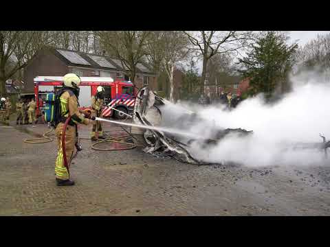 Caravan in de brand in Zuidwolde