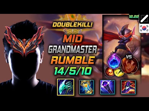 GrandMaster Mid Rumble Build Night Harvester Arcane Comet - Rumble Mid vs Taliyah - LOL KR 12.22