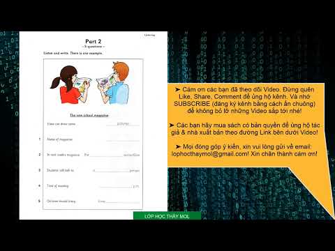 フライヤーズ 1 テスト 2 パート 2 - ミンゴック英語 (Flyers 1 TEST 2  PART 2- MINH NGOC ENGLISH)