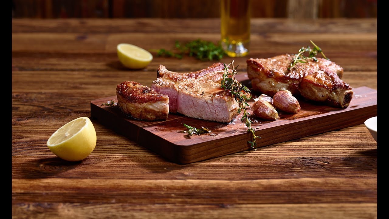 Côtelette de veau rôtie à la poêle