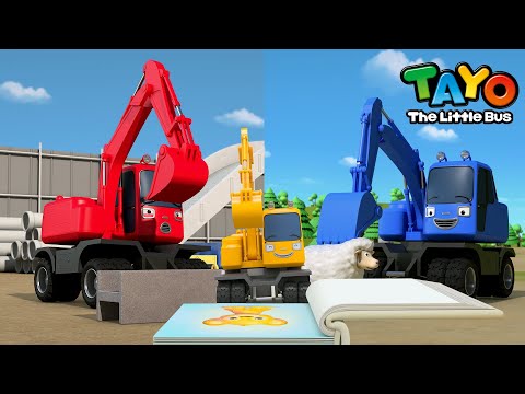 Opposites Song 2 | Learn Opposites with Heavy Vehicles | Poco Color Song | Tayo the Little Bus