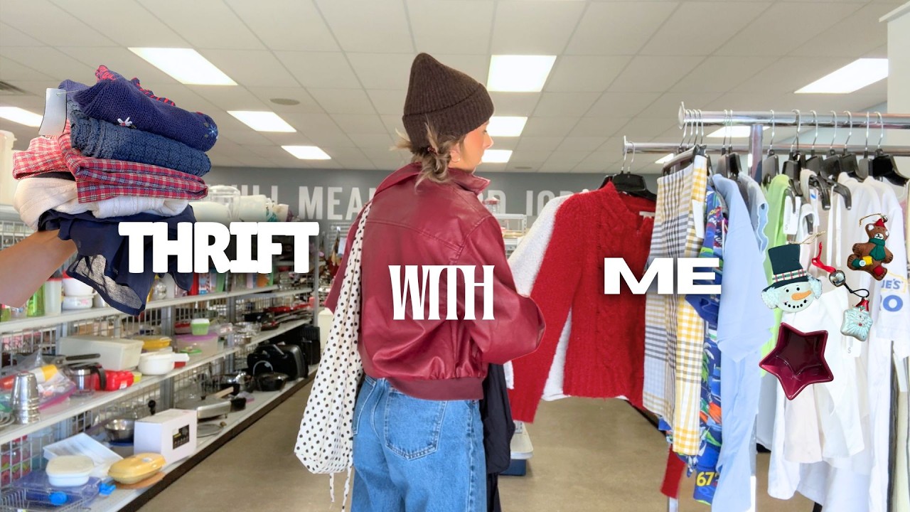 THRIFT WITH ME FOR WINTER! Vintage winter thrift finds, styling haul, pintrest inspired haul