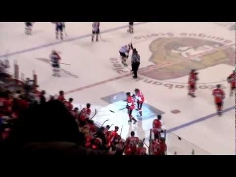 Kyle Turris scores a goal at the Panthers @ Senators hockey game