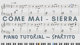 Sierra - Come Mai | spartito &amp; piano cover
