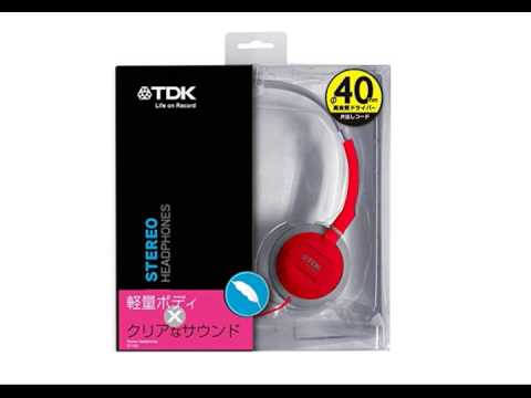 TDK ST 100R RED Ultralight Stereo Headphones ST100