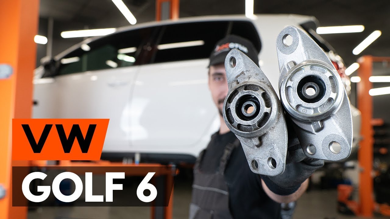 Como mudar cabeçotes do amortecedores da parte traseira em VW Golf 6 - guia de substituição