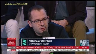 Młodzież kontra 621: Przemysław Apostolski (Stow. Koliber) vs Ryszard Czarnecki (PiS) 09.12.2017