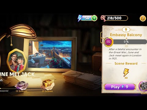 June's Journey Secrets 6 - Scene 9 - Embassy Balcony- 🚫loading screen, Word mode - August 2023